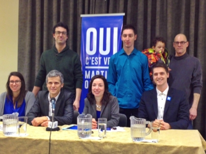 Martine Ouellet reçoit un appui de 50 militants d'Option nationale dans sa course à la chefferie du PQ.