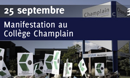 Les gens du domaine de l'éducation ont manifesté hier à Saint-Lambert.