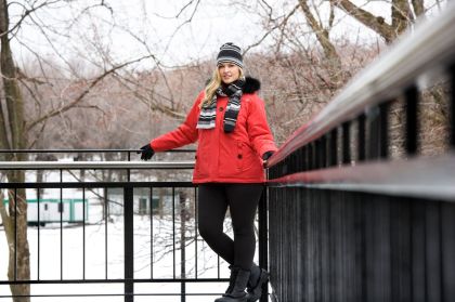 La collection hiver 2015-16 mettant en vedette la mannequin internationale Justine Legault.