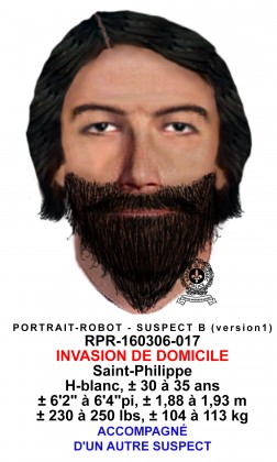 Portrait robot du deuxième suspect.