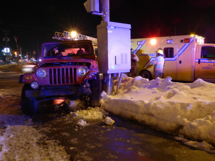 Accident à l'intersection du boulevard Taschereau et Panama à Brossard.