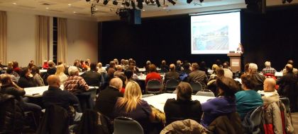 Près de 120 citoyens ont assisté à la première rencontre d’information et de consultation sur les TOD Quartier et Panama au centre socioculturel de Brossard le 8 février dernier.