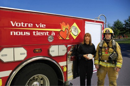 Les pompiers de Saint-Basile visitent des foyers.