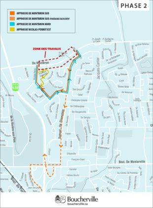 Des travaux de resurfaçage auront lieu à Boucherville.