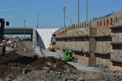 Travaux à l'échangeur Turcot.