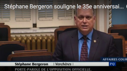 Stéphane Bergeron, a souligné le 35e anniversaire de fondation du 64e Groupe Scout de Saint-Amable.