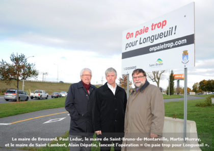 Les maires Paul Leduc, Martin Murray et Alain Dépatie.